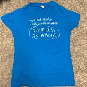 Like new! Blue feminist tee!